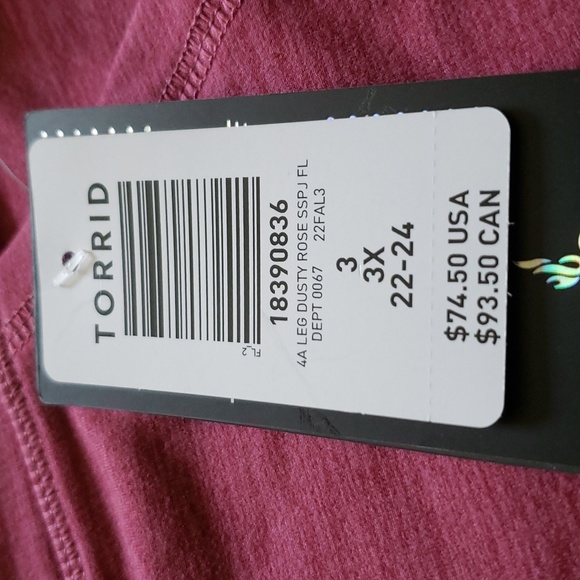 Torrid Active Super Soft Dusty Rose Full Length Leggings with Front Pockets - Picture 10 of 12